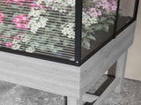60 x 120cm Raised Garden Bed with Wooden Base - Grey T3398P313653