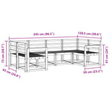 Outdoor Sofa Set 6 pcs White Solid Acacia Wood 3388108