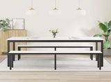 Dining Table White 200 x 100 x 75 cm Solid Pine Wood 3416326