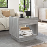 Coffee Table with Infinity LED Grey Sonoma 50x50x50 cm 847656