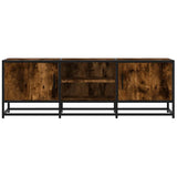 TV Cabinet Smoked Oak 120x35x41 cm Engineered Wood and Metal 848841