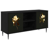 TV Cabinet BREMEN 102 x 33 x 51 cm Black Oak Engineered Wood 8007067