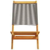 Folding Garden Chairs 6 pcs Grey Solid Wood Acacia 3214632