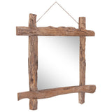 Mirror Natural Recycled Teak Wood 70 cm Decorative Inlays 283934