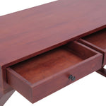 ZNTS Computer Desk Brown 115x47x77 cm Solid Mahogany Wood 337082