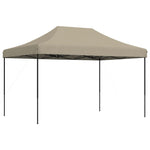 ZNTS Foldable Party Tent Pop-Up Taupe 410x279x315 cm 4005010