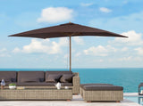2 x 3m Wooden Garden Parasol Umbrella Outdoor Sun Shade Canopy, Dark Coffee T3398P320076
