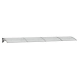 Door Canopy Grey and Transparent 400x75 cm Polycarbonate 153598