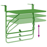 Hanging Balcony Table Folding Green 60 x 39 x 65 cm Steel 42008077