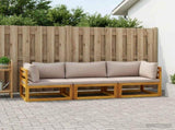 Sofa Set 3 pcs Natural Solid Acacia Wood 3417221