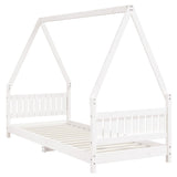 Kids Bed Frame White 80x200 cm Solid Wood Pine 834496