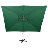 Cantilever Garden Parasol with Double Top Green 400x300 cm 312371