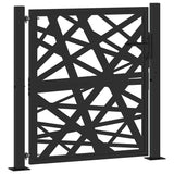 ZNTS Garden Gate Black 105x106 cm Steel Light Design 4100949