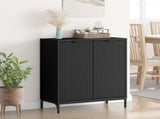 Sideboard Black 69.5 x 33 x 82 cm Engineered Wood 883425
