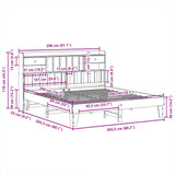 Bed Frame without Mattress Wax Brown 200x200 cm Solid Wood Pine 3308833