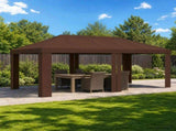 Gazebo Cover 6 x 3 m Brown Polyester 190 gsm 900434