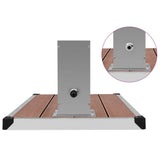 Outdoor Shower with Tray WPC Stainless Steel 3051289
