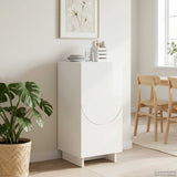 Sideboard High Gloss White 33.5 x 34.5 x 75 cm Engineered Wood 8011508