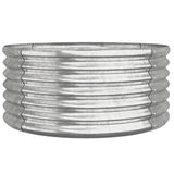 Garden Planter Galvanised Steel 80x80x36 cm Silver 318857
