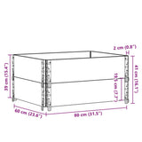 Pallet Collars 2 pcs Grey 80x60 cm Solid Wood Pine 4010270