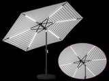 Garden Parasol with LED Lights and Base 270 x 270 cm Polyester 42036265