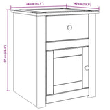 Bedside Cabinet PANAMA 46x40x57 cm Solid Wood Pine 4016383