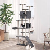 Cat Tree with Sisal Scratching Posts Dark Grey 191 cm 171596