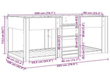 Bunk Bed for Kids Grey Sonoma 90 x 200 cm Engineered Wood 3410416