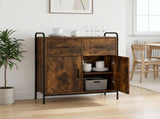Sideboard Smoked Oak 73 x 33 x 81 cm Engineered Wood 8013832