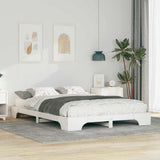 Bed Frame White 140 x 220 cm Solid Pine Wood 872921