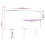 Bed Headboard Grey 144x6x82.5 cm Solid Wood Pine 819172