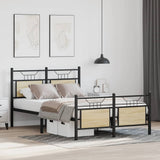 Bed Frame without Mattress Sonoma Oak 120x190 cm Small Double Engineered Wood 4106807