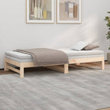 Day Bed Natural Wood Solid pine wood Double Pull-Out Day Bed 823399
