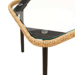 Garden Dining Set 2 pcs Natural Poly Rattan 3328647