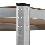 Storage Shelf Silver 90x90x180 cm Steel and MDF 144264