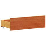 Bookcase Bed without Mattress Wax Brown 135x190 cm Double Solid Wood Pine 3308938