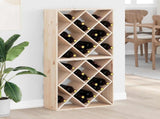Wine Rack 2 pcs Natural 62 x 25 x 62 cm Solid Pine Wood 893318