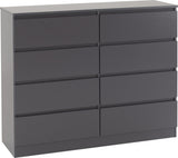 ZNTS Malvern 8 Drawer Chest 100-102-125