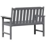 Garden Bench with Cushion Light Grey 120 x 59 x 88cm HDPE 42006603