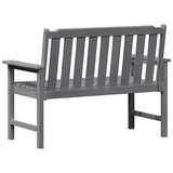 Garden Bench with Cushion Light Grey 120 x 59 x 88cm HDPE 42006603
