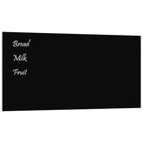 Wall-mounted Magnetic Board Black 100x50 cm Tempered Glass 347941