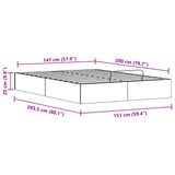Ottoman Bed Frame with Storage Natural 150 x 200 cm 3418789