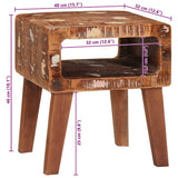 End Table with Shelf Brown 40 x 32 x 46 cm Solid Reclaim Wood 4104552