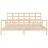 Bed Frame without Mattress 200x200 cm Solid Wood Pine 3192121