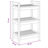Bathroom Shelf Natural 45 x 30 x 71 cm Solid Teak Wood 42024276