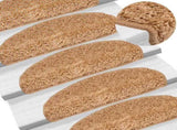 Stair Mats 20 pcs 65x21x4 cm Beige Half Round Large 3365847