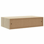 Wall Drawer Shelves 2 pcs Oak and White 40x23.5x10cm MDF 330250