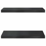 Wall Shelves 2 pcs 50x30 cm Black Stainless Steel 30294