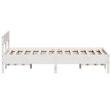 Bed Frame without Mattress White 140x200 cm Solid Wood Pine 842751