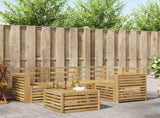 Outdoor Sofa Set 5 pcs White 59 x 59 x 37 cm Solid Acacia Wood 3391799